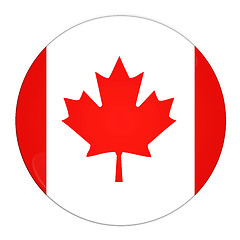 Image showing Canada button with flag