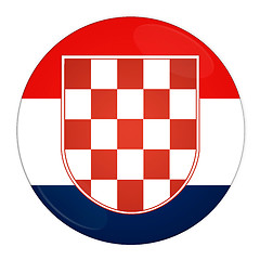 Image showing Croatia button with flag