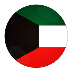 Image showing Kuwait button with flag