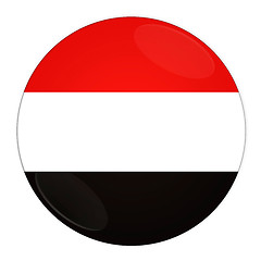 Image showing Yemen button with flag