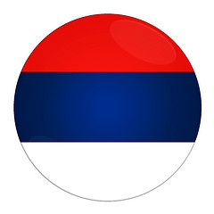 Image showing Serbia button with flag