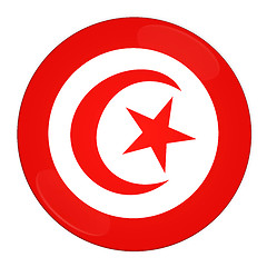 Image showing Tunisia button with flag