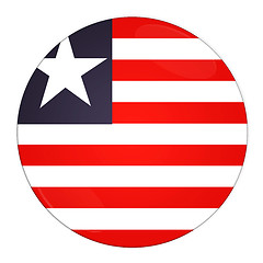 Image showing Liberia button with flag