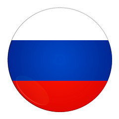 Image showing Russia button with flag