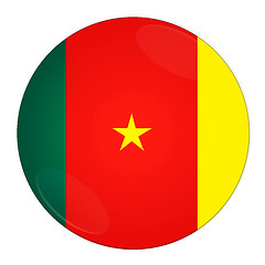 Image showing Cameroon button with flag
