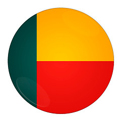 Image showing Benin button with flag