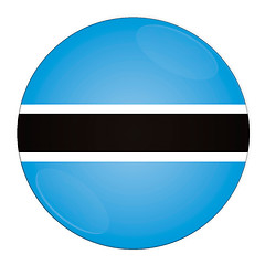 Image showing Botswana  button with flag