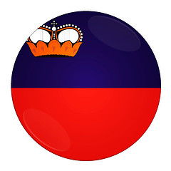 Image showing Liechtenstein button with flag