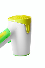Image showing Stylish yellow and green hairdryer