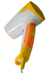 Image showing Stylish yellow and orange hairdryer