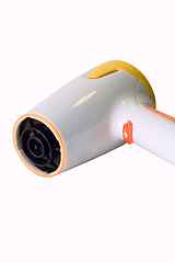 Image showing Stylish yellow and orange hairdryer