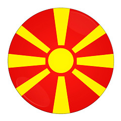 Image showing Macedonia button with flag