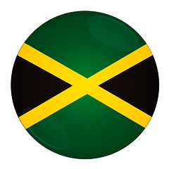 Image showing Jamaica button with flag