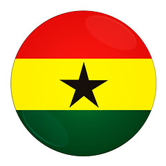 Image showing Ghana  button with flag