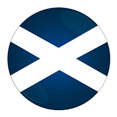 Image showing Scotland button with flag