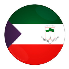 Image showing Equatorial Guinea button with flag
