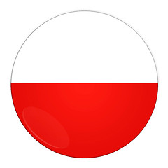 Image showing Poland button with flag