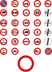 Image showing Vector traffic signs