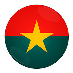 Image showing Burkina Faso button with flag