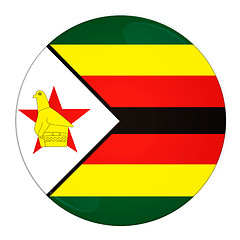 Image showing Zimbabwe button with flag