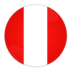 Image showing Peru button with flag