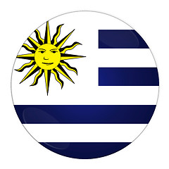 Image showing Uruguay button with flag