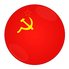 Image showing Ussr button with flag