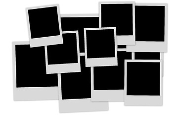 Image showing empty photo frames pile