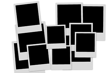 Image showing empty photo frames pile