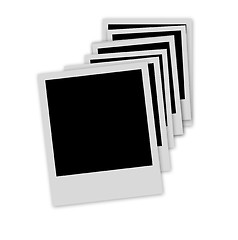 Image showing empty photo frames pile