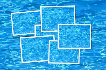 Image showing water blue background snapshots