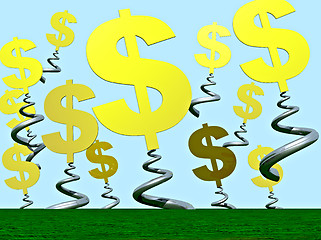 Image showing Dollar springing