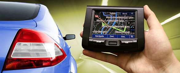 Image showing Gps in a man hand.