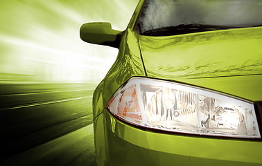 Image showing Green Sport Car - Front side