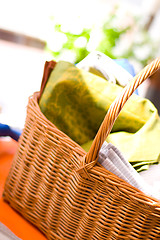 Image showing basket full of towels