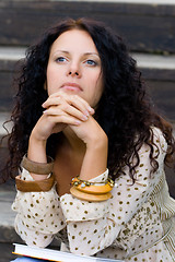 Image showing beautiful woman with a book 