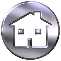 Image showing 3D Silver Home Sign