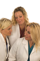 Image showing three nurses medical females with happy expression