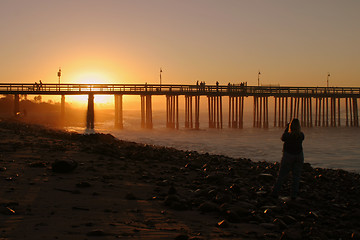 Image showing Sunrise Pier Ventura