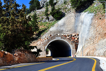 Image showing Mountain tunnel