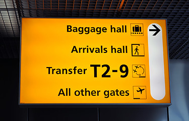 Image showing Airport terminal sign