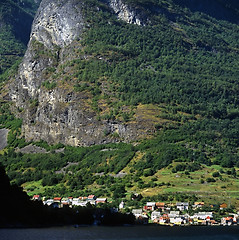 Image showing Village by Fjord