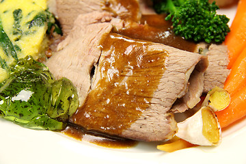 Image showing Sliced Lamb Leg