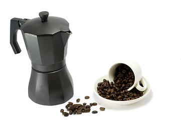 Image showing Coffee And Coffee Maker
