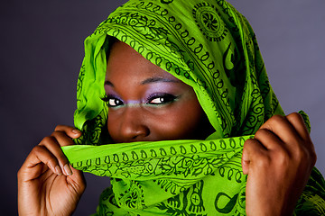 Image showing Beautiful face of African woman