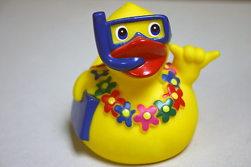 Image showing snorkeling rubber ducky