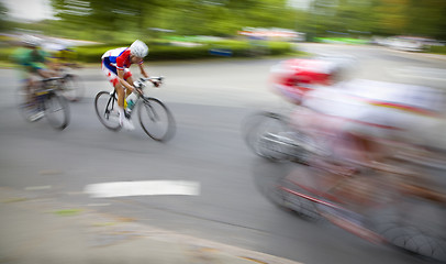 Image showing Cyclists last sprint