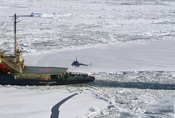 Image showing Icebreaker on Antarctica