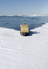 Image showing Icebreaker on Antarctica
