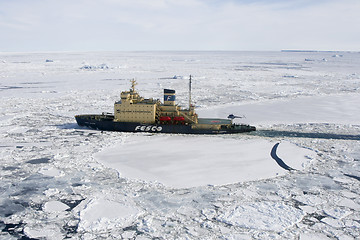 Image showing Icebreaker on Antarctica